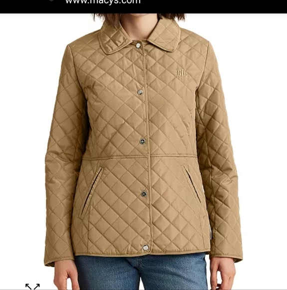 Ralph Lauren Women's Birch Tan. NWT. LARGE. QUILTED - Picture 1 of 14